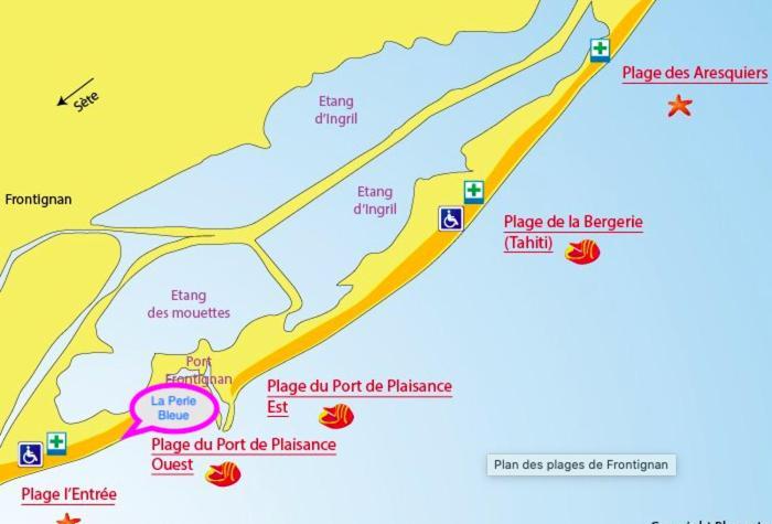 La Perle Bleue, 100 M De La Plage, Parking, Wifi Frontignan Ngoại thất bức ảnh
